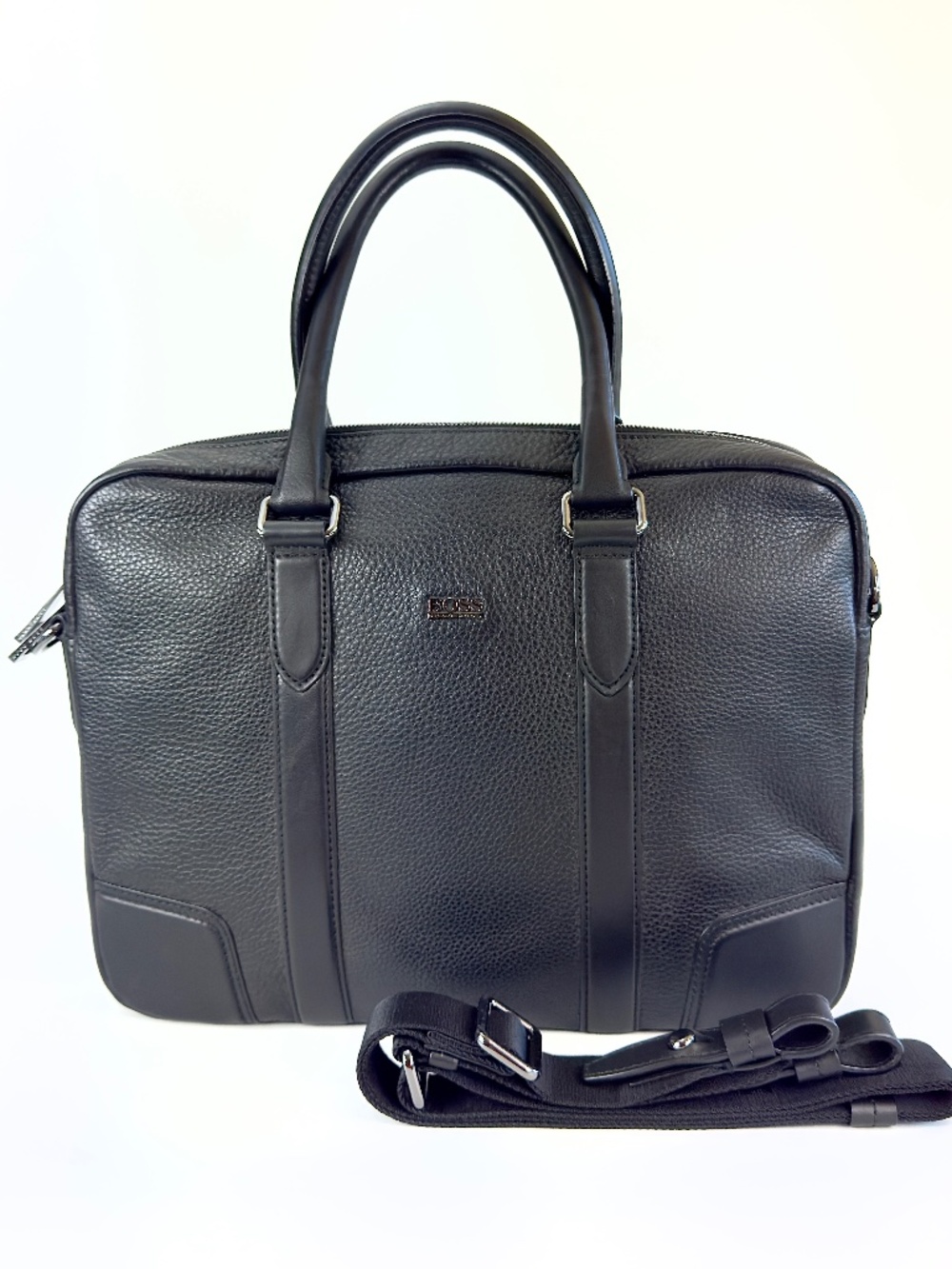 HUGO BOSS Morval Men's business Leather briefcase/Messenger bag #50261682